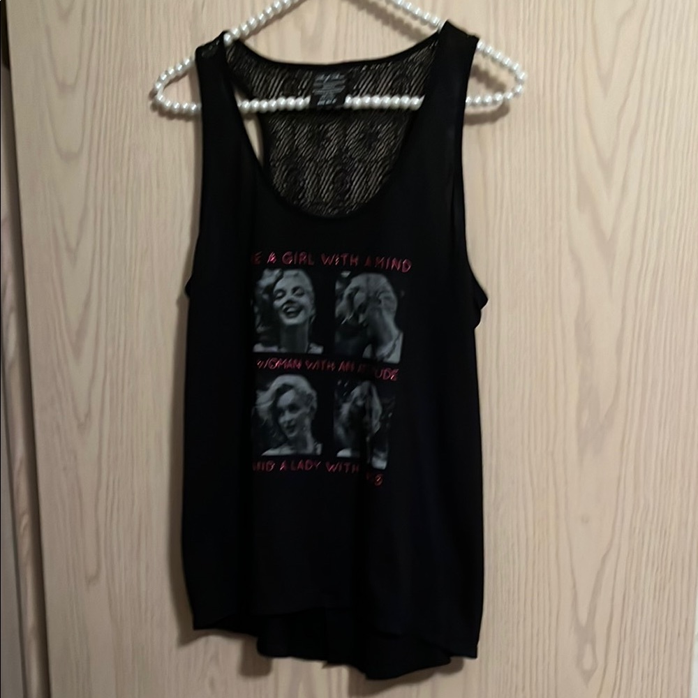 Black Marilyn Monroe Tank Top